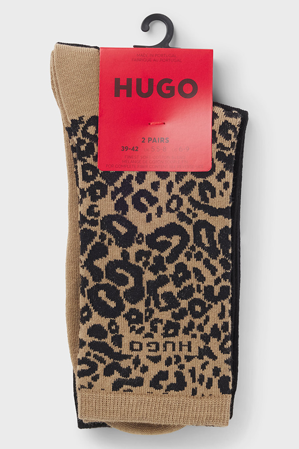 ΚΑΛΤΣΕΣ 2 ΤΕΜ HUGO - 960 ΛΕΥΚΟ ΜΟΤΙΒΟ